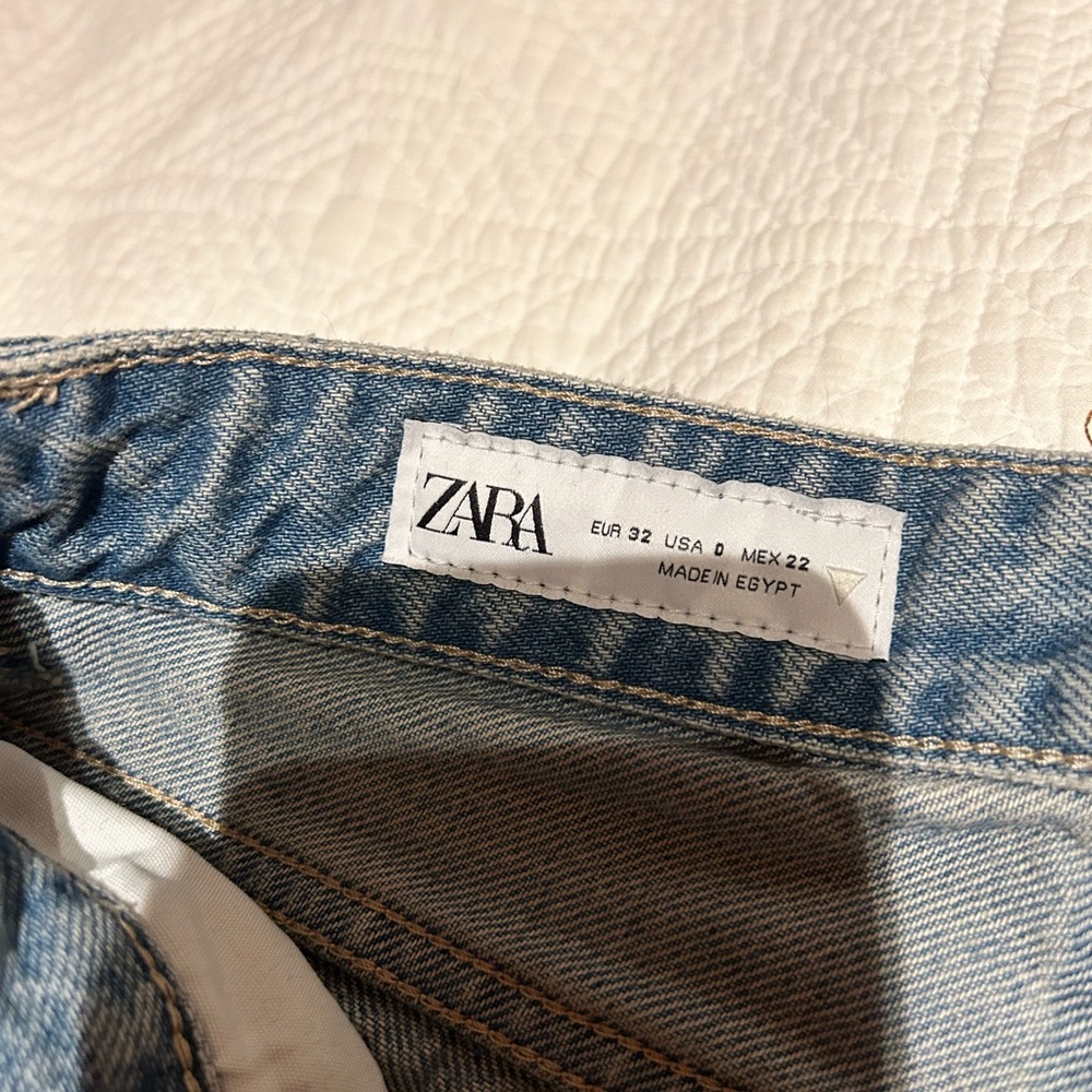 Zara Light Blue Denim Pants